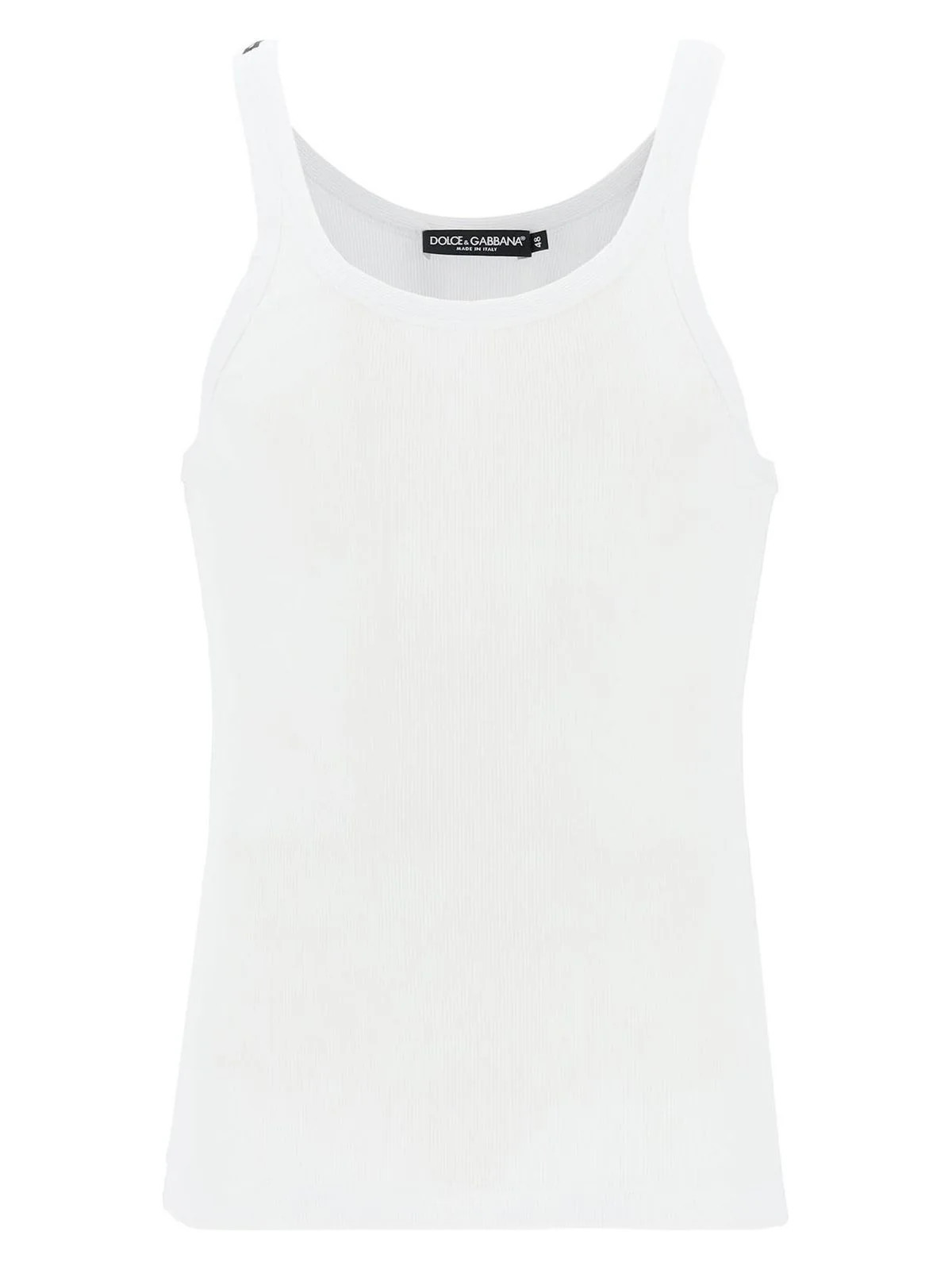 Dolce & Gabbana Men's Cotton Tank Top in White | Size 50 | G8PA8TFU7AV Color W0800 | LOZURI
