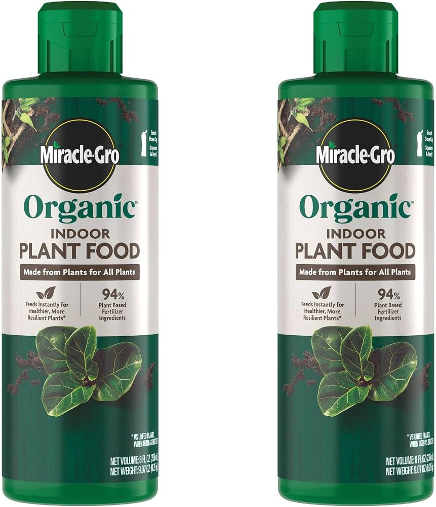 Miracle-Gro Organic Indoor Plant Food, 8 fl. oz. (2-Pack) | Amazon (US)