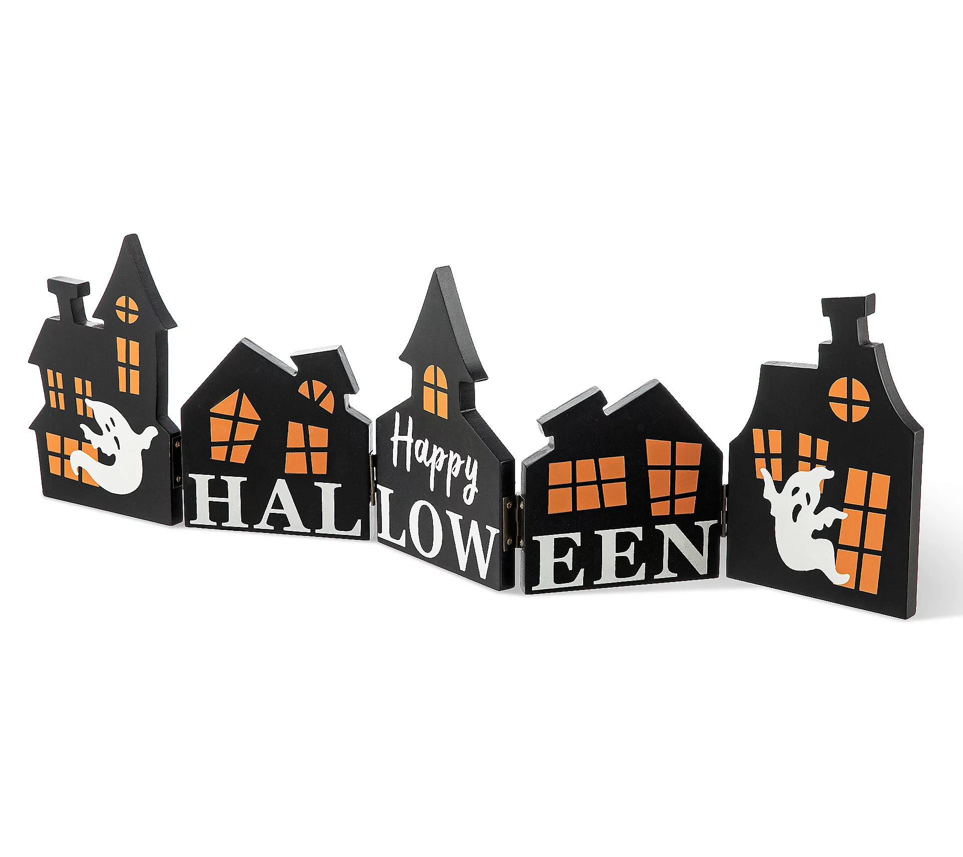 Glitzhome 24.75""L Halloween Hinged Haunted Hous e Table Decor | QVC