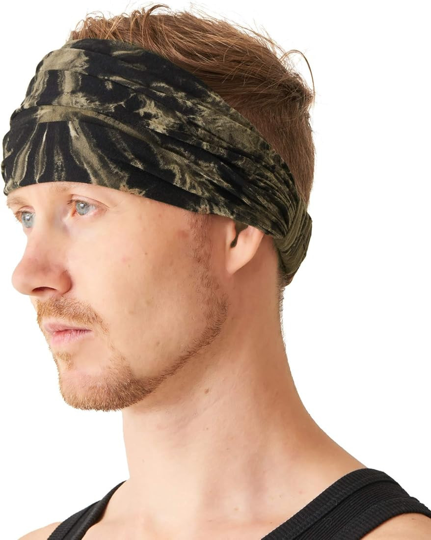 CHARM Tie-Dye Bandana Headbands - Psychedelic Hippie Womens Head Scarf Boho Mens | Amazon (US)