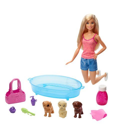 Barbie® Blonde Puppy Bath Time Play Set | Zulily