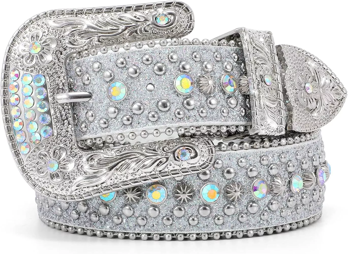 XZQTIVE Men Women Rhinestones belt Western Cowgirl Cowboy Vintage