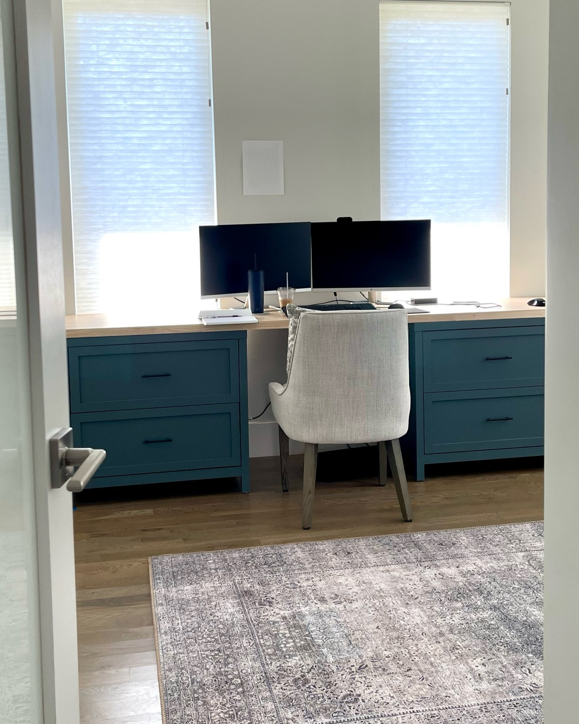 Home office. File cabinets (painted) plus favorite Loloi rug that is versatile and affordable.
-Similar desk chair options

#LTKsalealert #LTKU #LTKhome