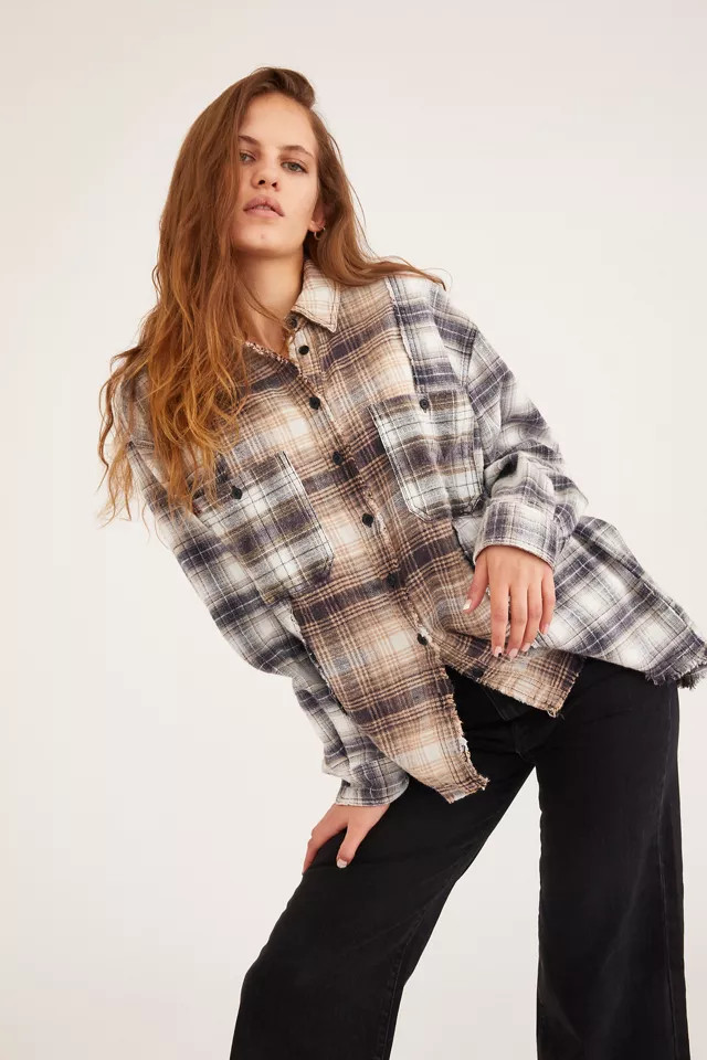 BDG Kaden Mixed Plaid Button-Down Shirt | Urban Outfitters (US and RoW)