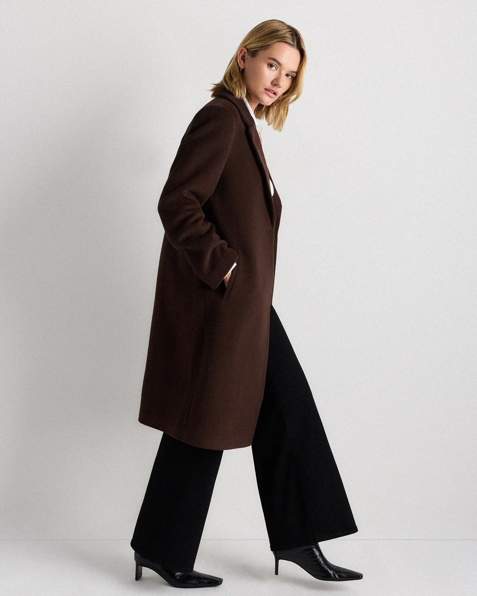 Wool Cashmere Classic Single-Breasted Coat | Quince