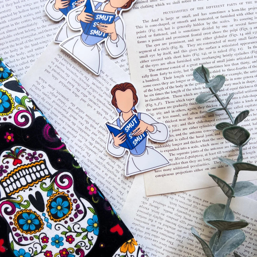 Princess In Blue Reading Smut Sticker | Water Bottle Sticker, Handmade Gift, Water-resistant Stic... | Etsy (US)