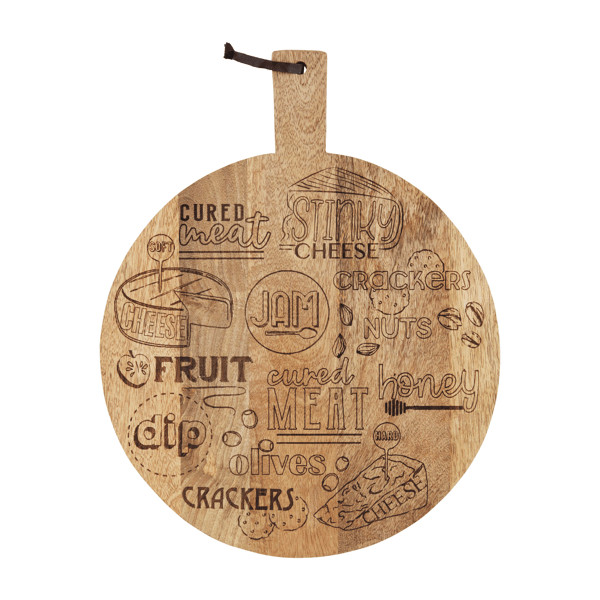 Mud Pie Charcuterie Lazy Susan in Tan | Mango Wood | Mud Pie