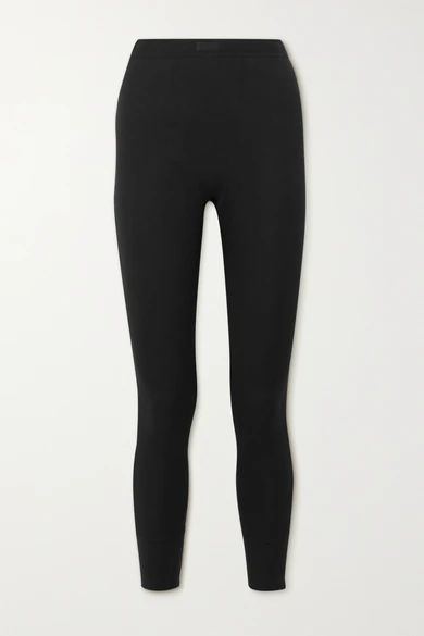 SKIMS - Cotton Collection Thermal Ribbed Stretch-cotton Leggings - Black | NET-A-PORTER (US)