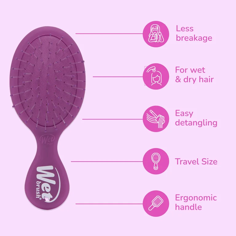 Wet Brush Mini Detangler, Frost Purple, 1 Ct | Walmart (US)