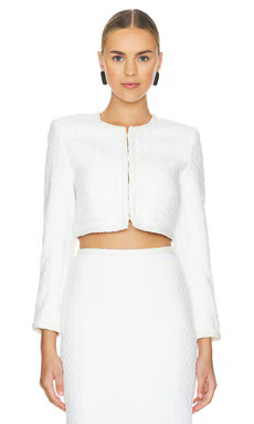 ROTATE Cropped Jacket in Egret from Revolve.com | Revolve Clothing (Global)