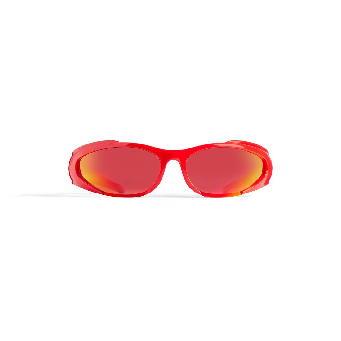 Skiwear - Reverse Xpander Rectangle Sunglasses in Red | Balenciaga