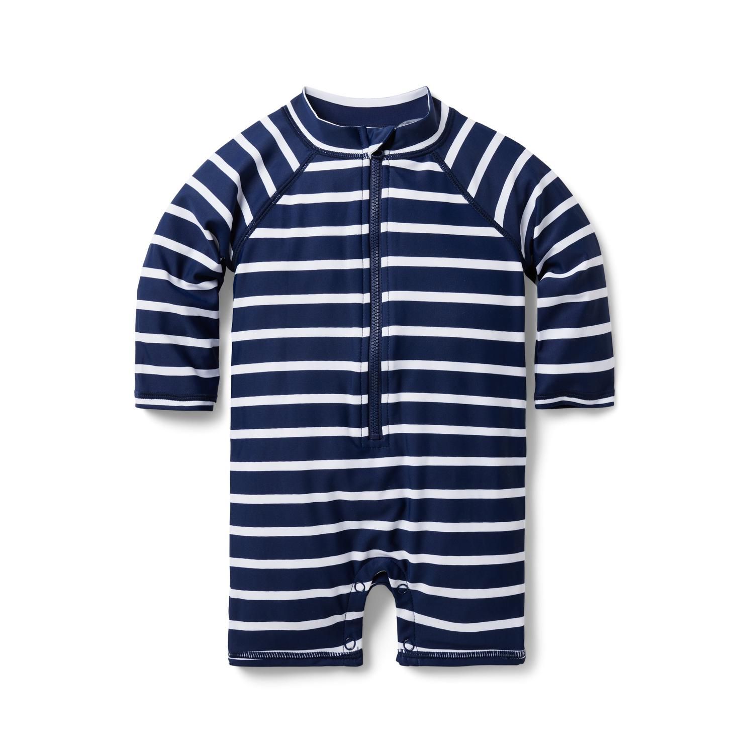 Baby Recycled Striped Rash Guard Swimsuit | Janie and Jack