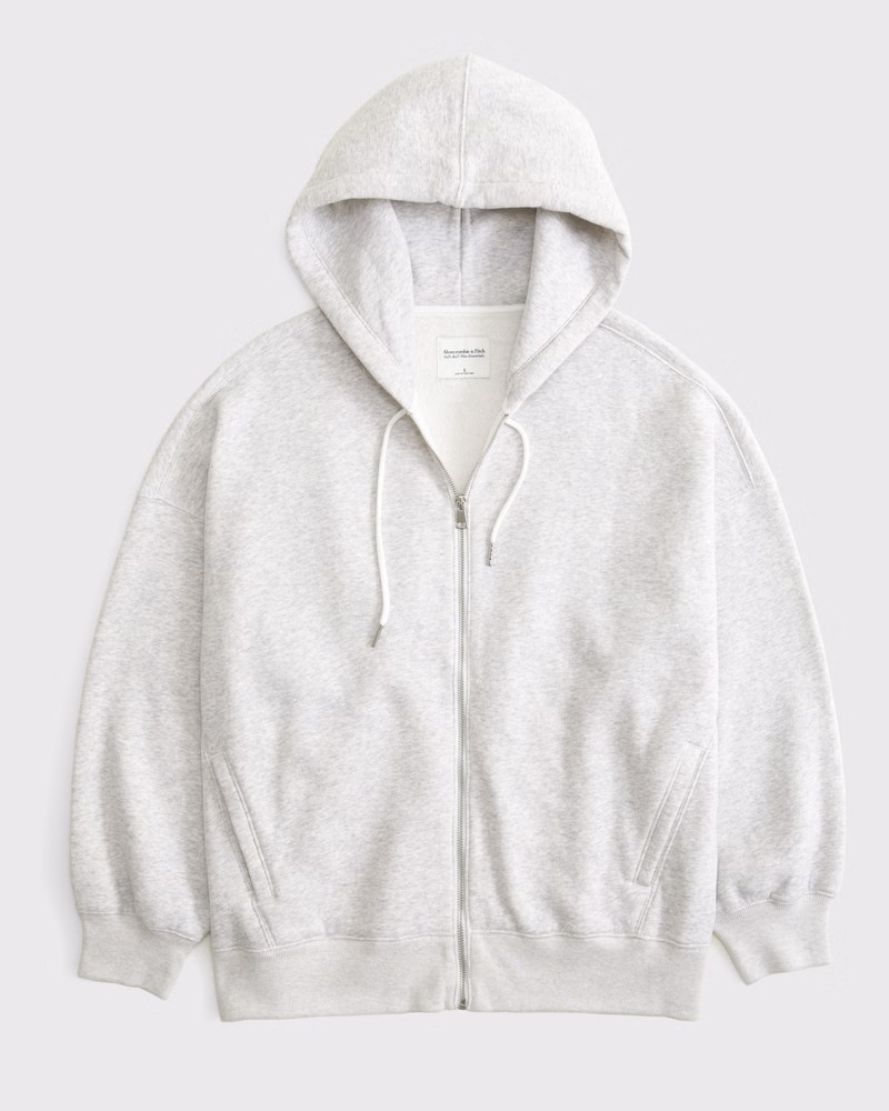 Essential Oversized Sunday Hooded Full-Zip | Abercrombie & Fitch (US)