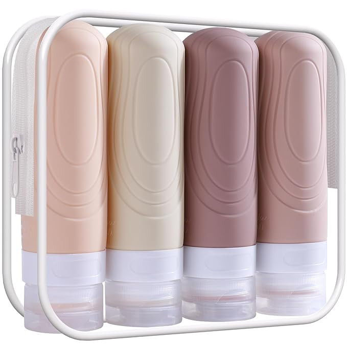 GLAMFIELDS TSA Approved Travel Bottles for Toiletries, 3oz Size Leak Proof Silicone Containers fo... | Amazon (US)