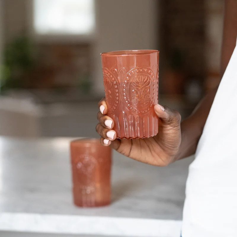 Amber Textured Glasses (Set of 2) | Uncommon James