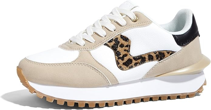 LUCKY STEP Women's Platform Fashion Sneakers Tennis Retro Walking Casual Trainers Stylish Durable... | Amazon (US)