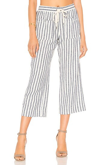 Splendid Linen Blend Stripe Pant in Off White | Revolve Clothing (Global)