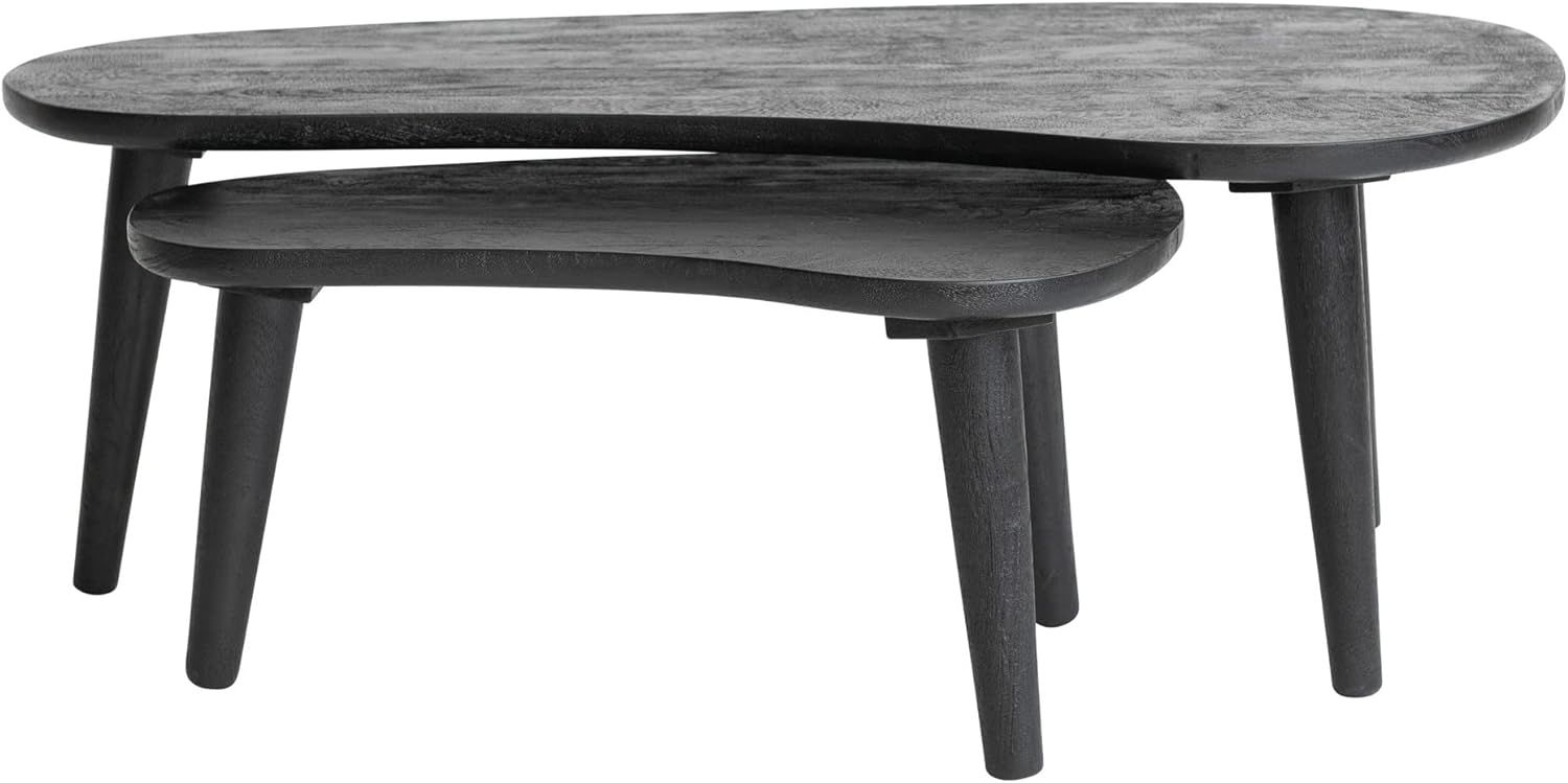 Bloomingville Modern Oblong Wood, Black, Set of 2 Sizes Nesting Tables | Amazon (US)