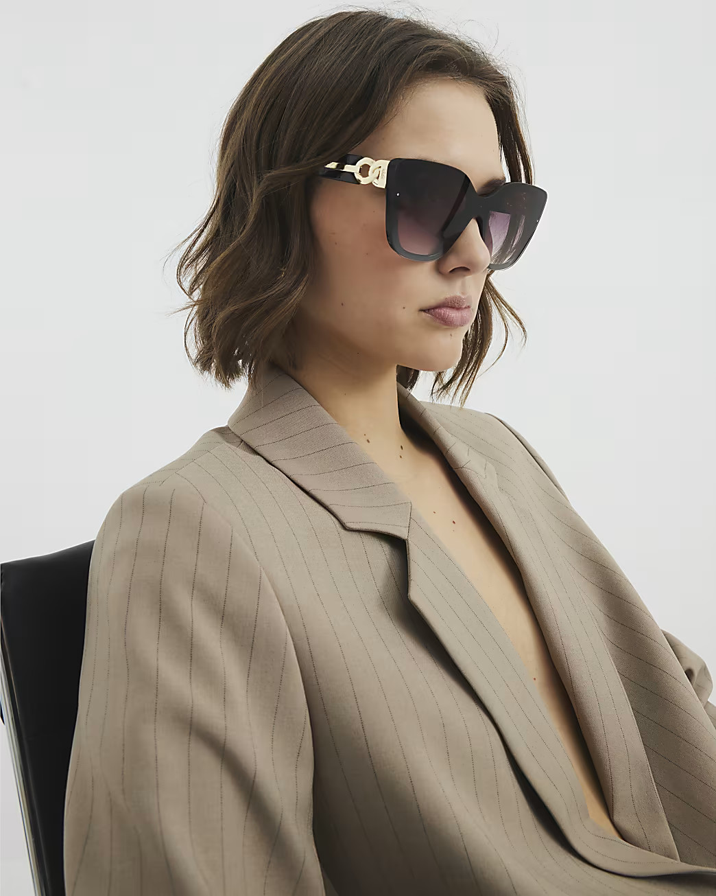 Black Cat Eye Sunglasses | River Island UK & IE