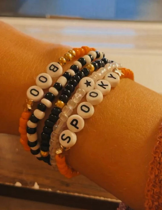 New  SPOOKY BRACELET STACK  Halloween Bracelet Stack  - Etsy | Etsy (US)