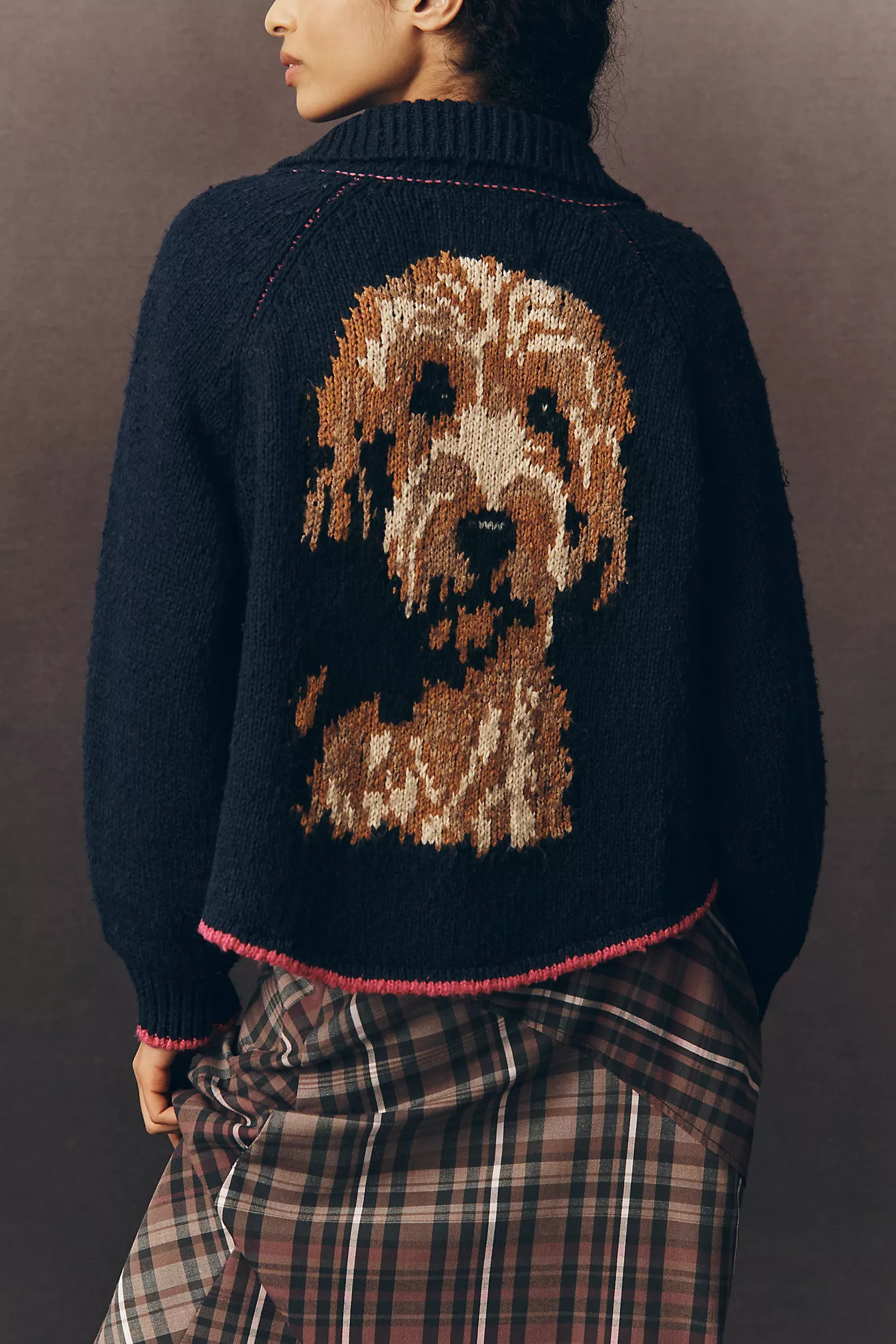 The Jesse Dog Icon Cardigan Sweater by Pilcro | Anthropologie (US)