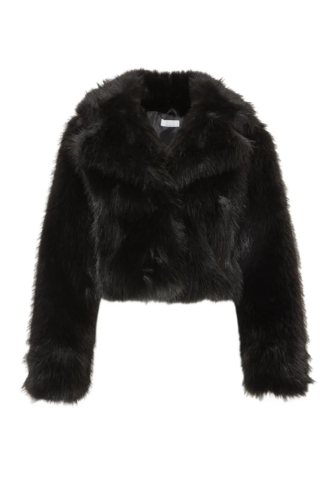 Jackets & Coats | Black Faux Fur Cropped Jacket | Quiz | Coast UK & IE