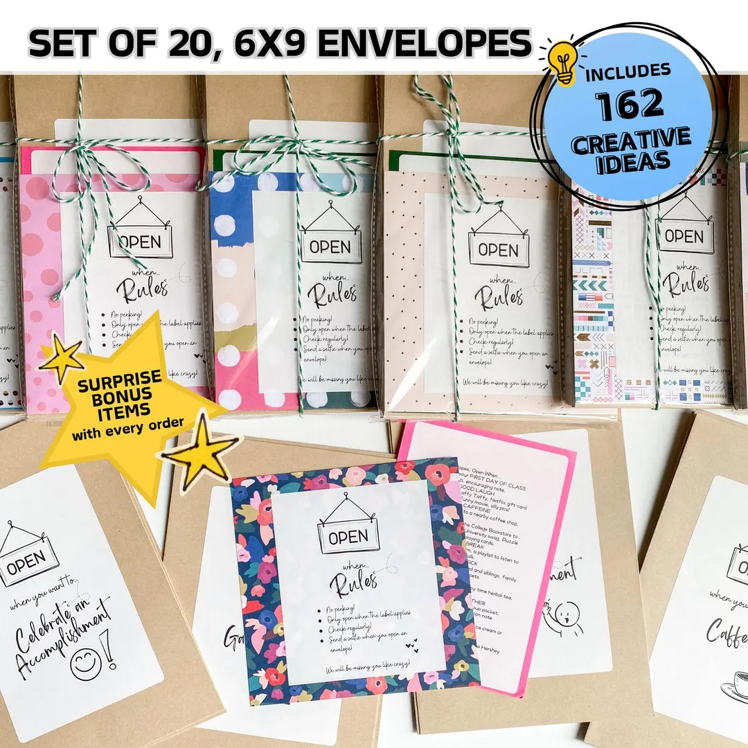 Open When Envelopes College, 162 Ideas!, Set of 20 | Etsy (US)