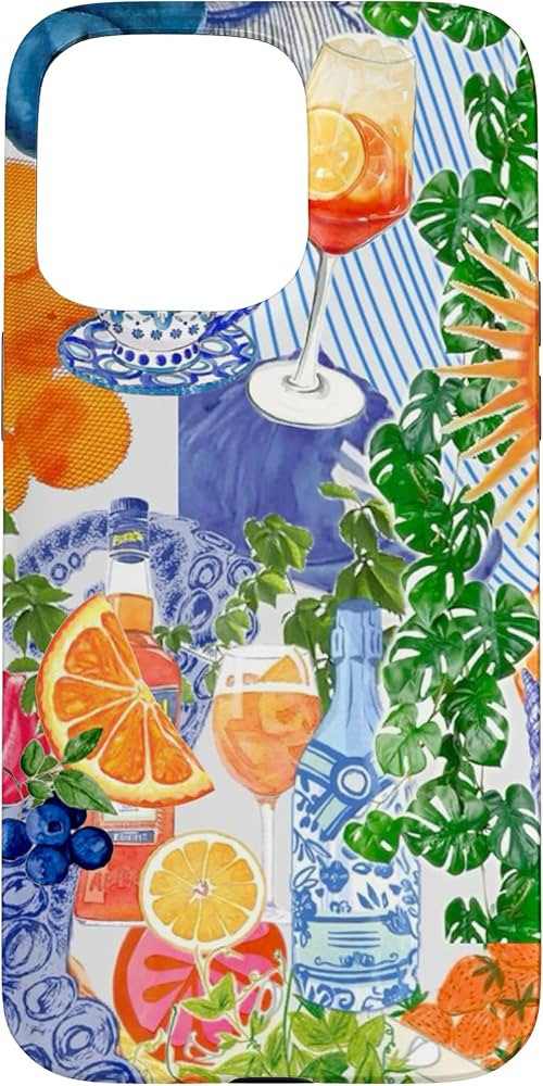 iPhone 15 Pro Max Coastal Summer Italian Mosaic European Preppy Citrus & Berry Case | Amazon (US)