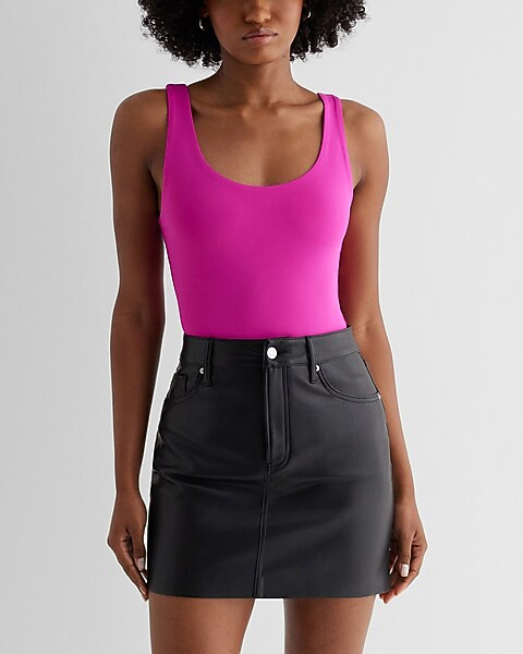 Body Contour High Compression Scoop Neck Brief Bodysuit | Express