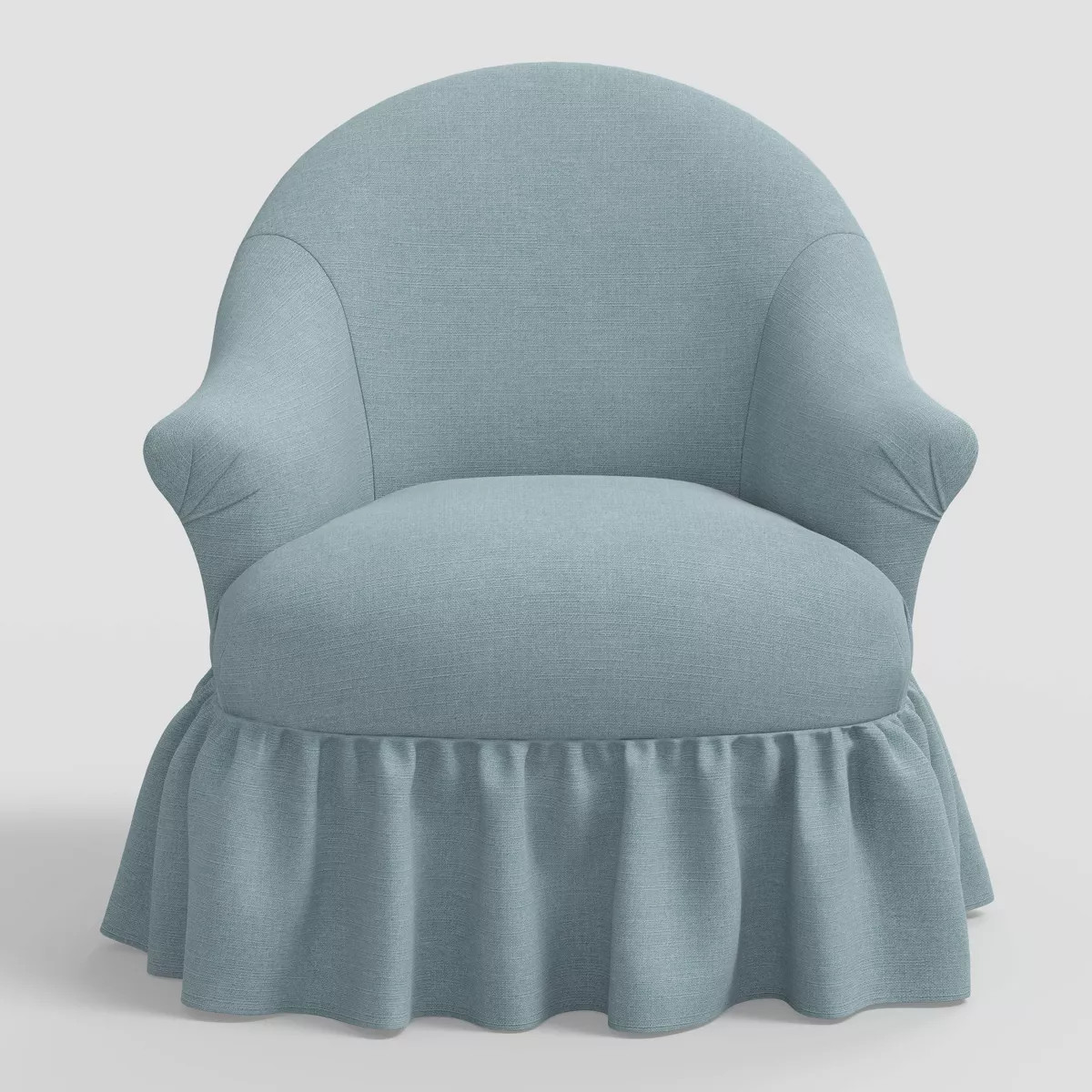 Meredith Ruffled Skirt Swivel Accent Chair in Classic Linen Seaglass - Threshold\u2122 designed w... | Target