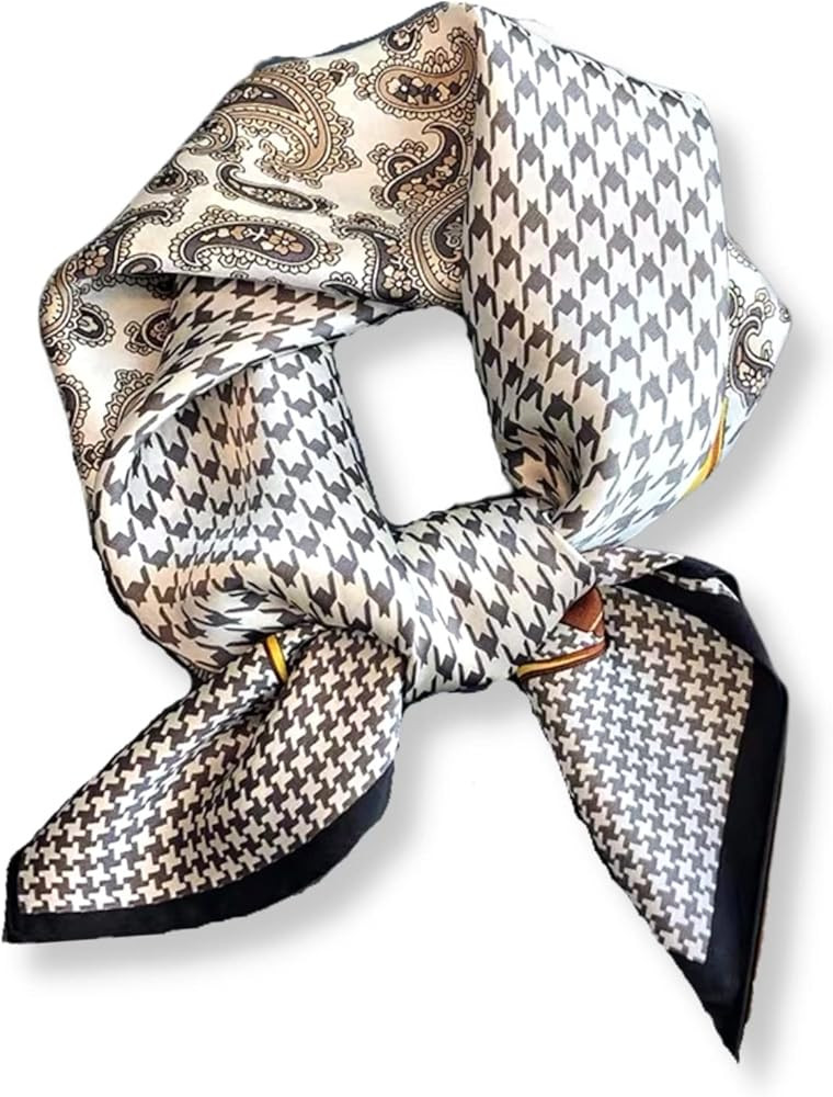 PoeticEHome 100% Pure Mulberry Silk Square Scarf 27"x27" Women Neckerchief Headscarf Gift Packed | Amazon (US)