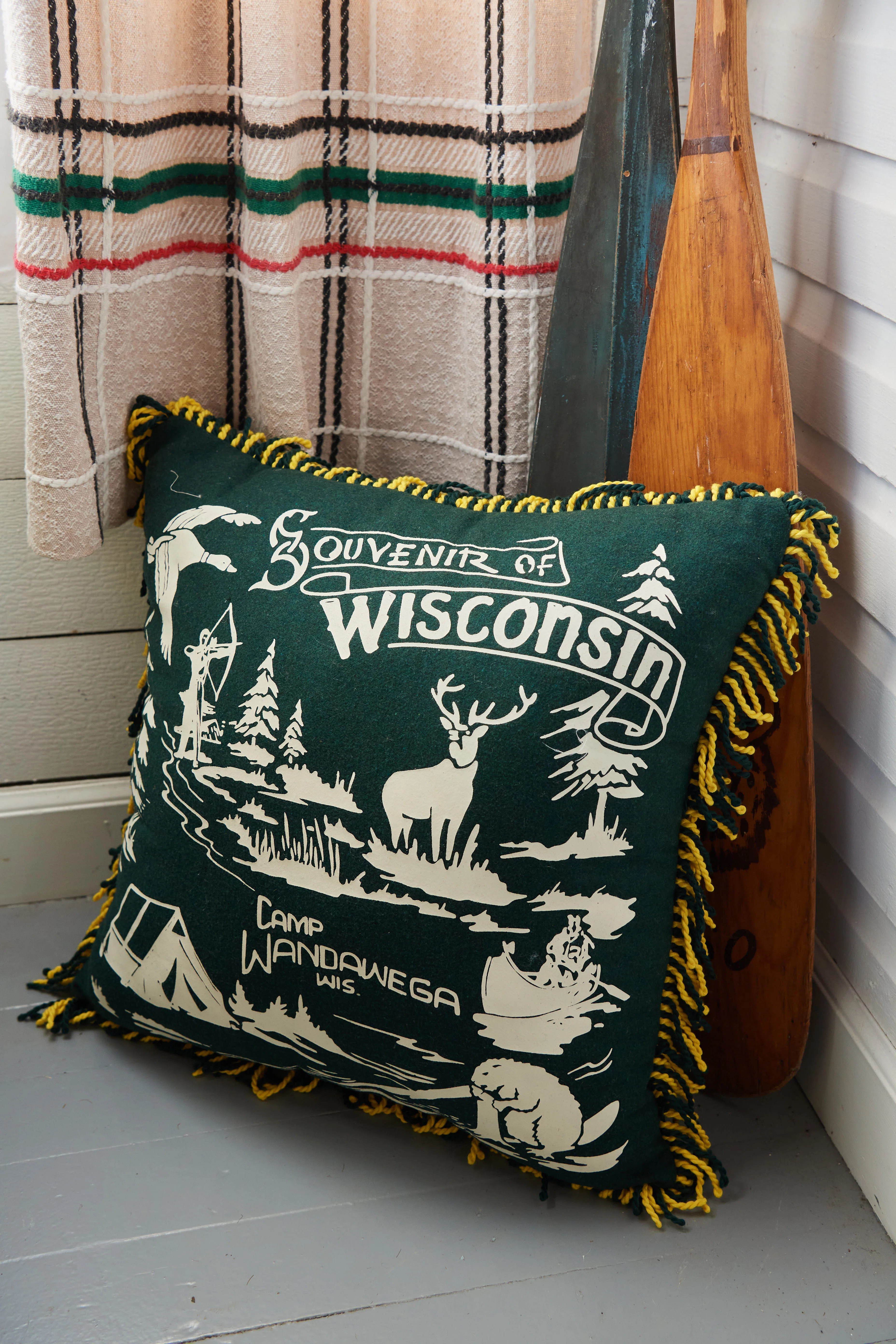 Camp Wandawega Souvenir Fringed Throw Pillow | Wayfair North America