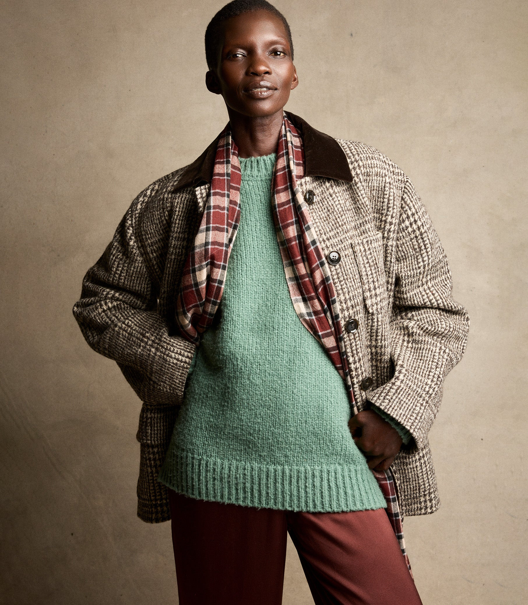 Langston Jacket - Lascelle Houndstooth Check | DÔEN | DOEN