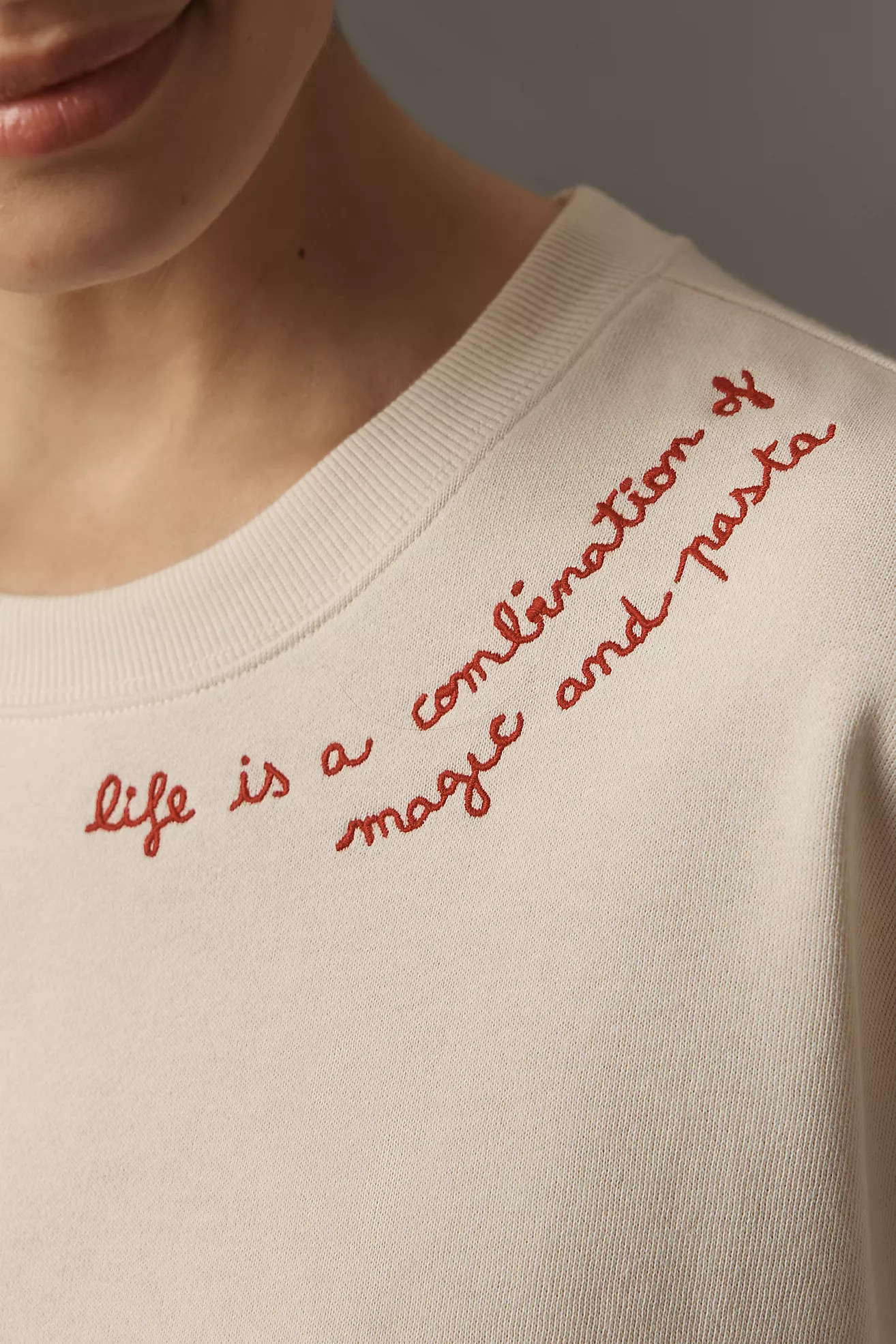 Maeve x Laetitia Rouget Embroidered Sweatshirt | Anthropologie (US)