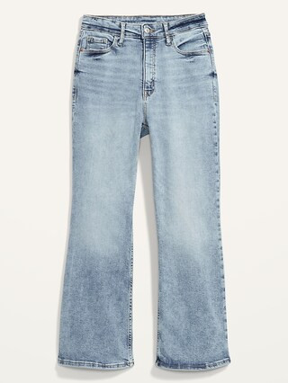 Higher High-Waisted Cropped Light-Wash Flare Jeans for Women | Old Navy (US)