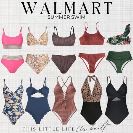 Loving all of these affordable swimsuits! @walmartfashion #walmartpartner #walmartfashion 
Walmart Fashion / Walmart Summer  / Summer swimwear / one piece swimwear / Summer Bikinis / 

#LTKSwim #LTKSeasonal #LTKU