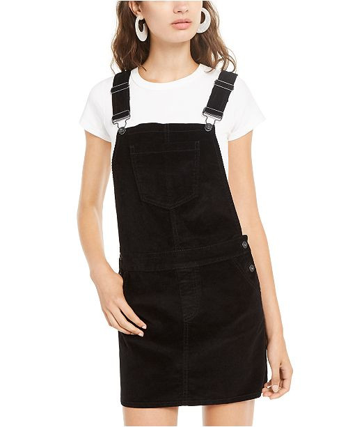 Juniors' Corduroy Overalls Dress | Macys (US)