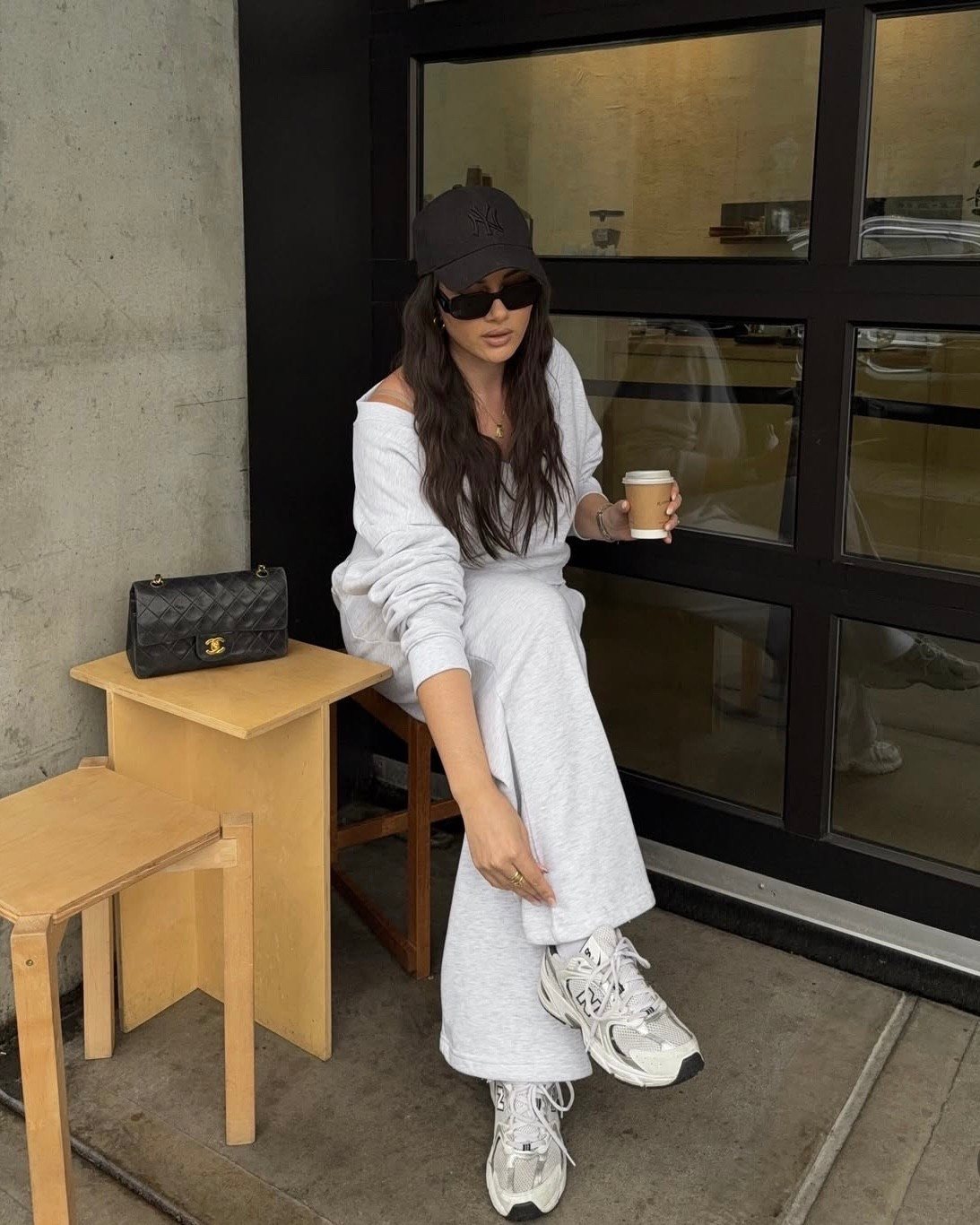 Comfy casual sweats outfit for spring - wearing my favorite comfy sneakers from New Balance! 

#LTKSeasonal #LTKootd