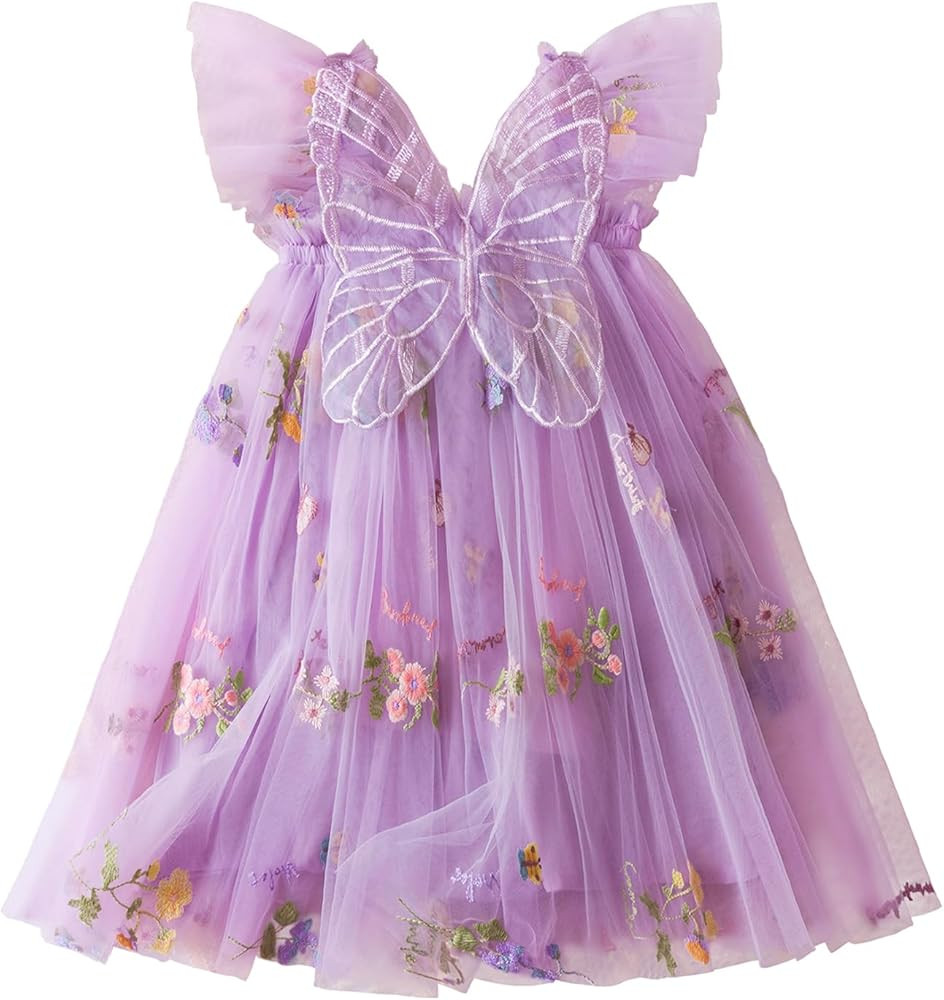 TTYAOVO Toddler Baby Dress Birthday Party Tulle Girl Dresses | Amazon (US)