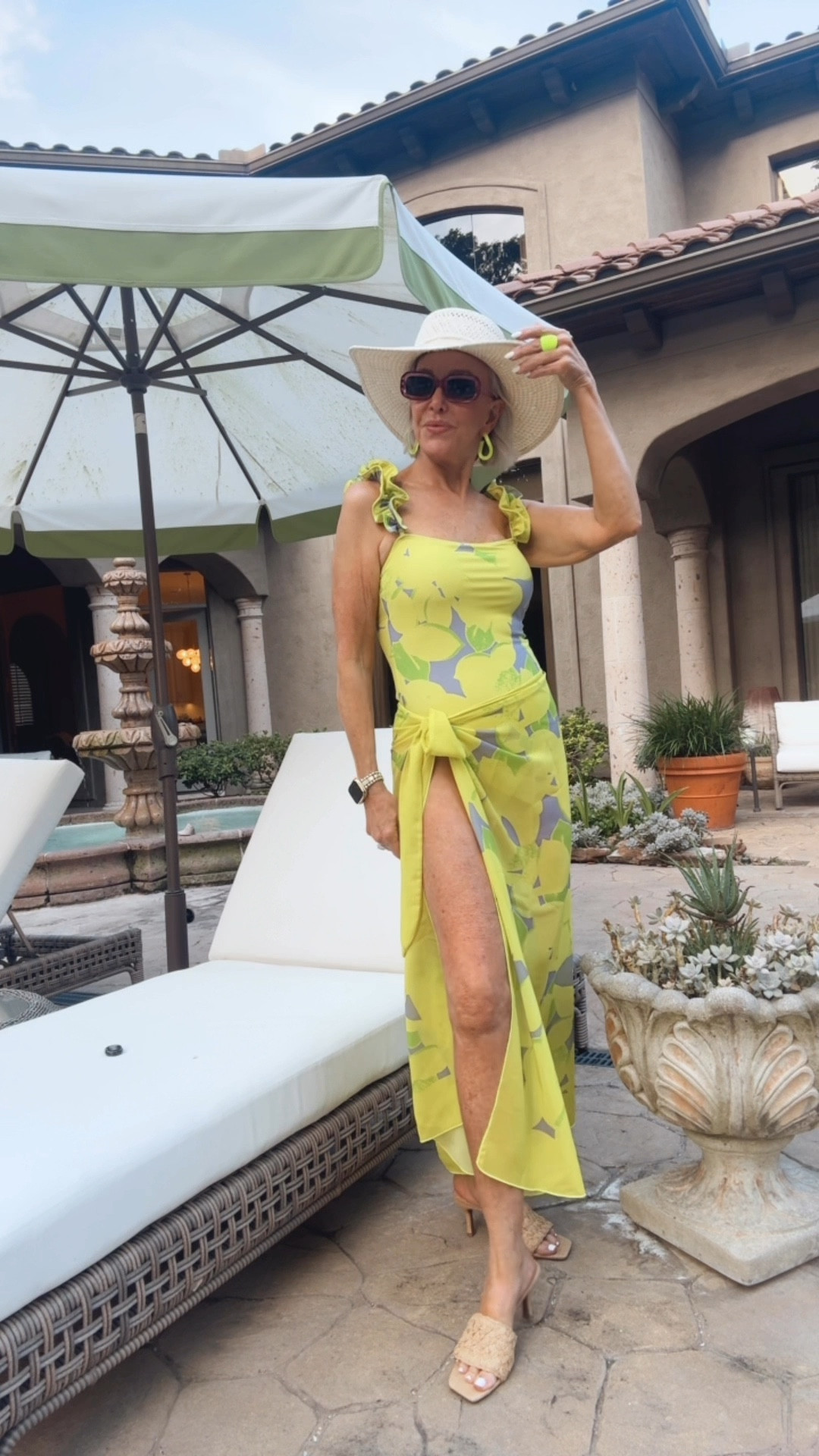 Swimsuit set crochet coverup set
Wearing a size medium in bothh sets

#LTKSummerEdit #LTKOver40 #LTKSwim