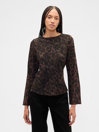 Bell Sleeve Boatneck Top | Gap Factory