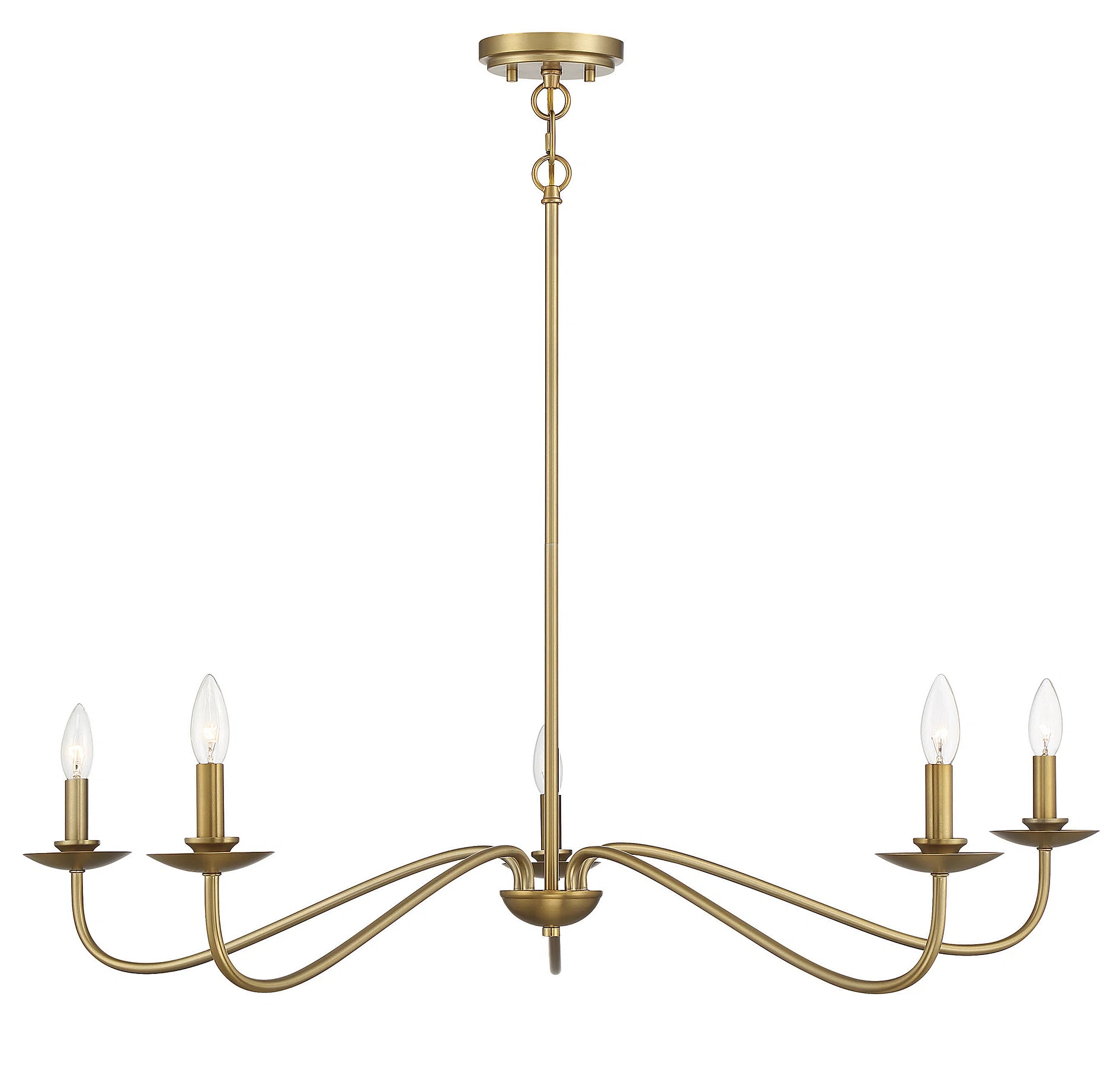 5 Light Natural Brass Chandelier | Wayfair North America