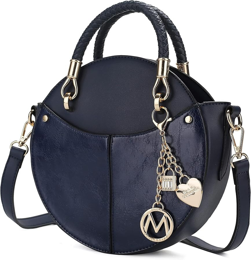 MKF Collection Stylish Round Crossbody Bag for Women \u2013 PU Leather Wristlet Handbag, Fashion ... | Amazon (US)