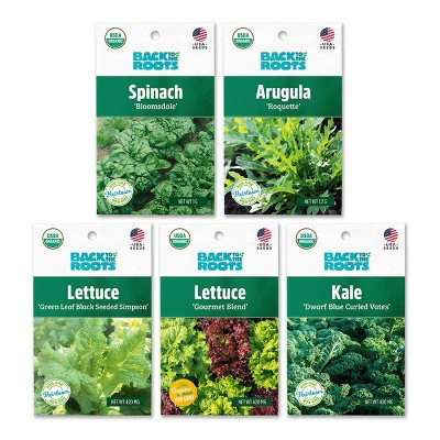 Back to the Roots 5pk Organic Leafy Greens Seeds Variety | Target