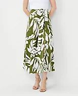 Palm Belted Full Skirt | Ann Taylor (US)