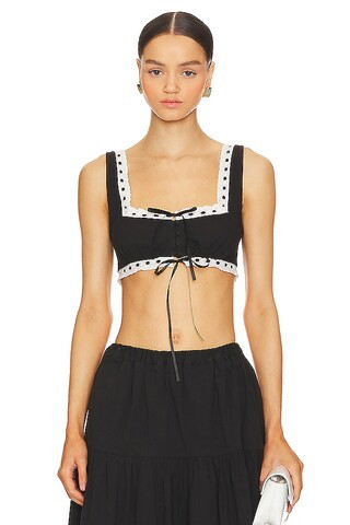 MAJORELLE Carolyn Crop Top in Black from Revolve.com | Revolve Clothing (Global)