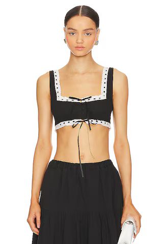 MAJORELLE Carolyn Crop Top in Black from Revolve.com | Revolve Clothing (Global)