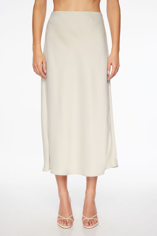 Melody Satin Slip Midi Skirt | Dynamite Clothing