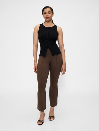 High Rise Ponte Flare Crop Pants | Gap Factory