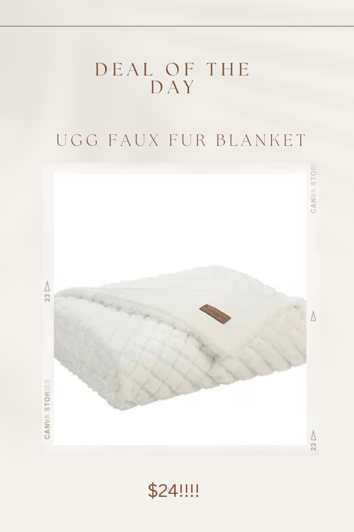 Deal of the day- $24 UGG blanket!! Perfect last minute gift idea or to spoil yourself ❤️ 

Looks for less, home decor, neutral decor, modern decor, arhaus, looks for less, chandelier, accent furniture, accent chair, neutral aesthetic, arhaus, restoration hardware 

#LTKHoliday #LTKGiftGuide #LTKSeasonal